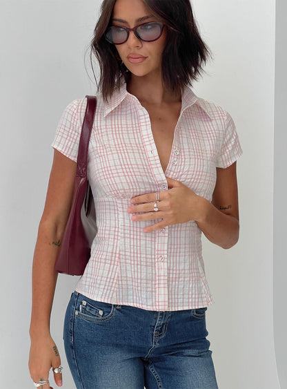 Clara Plaid Top