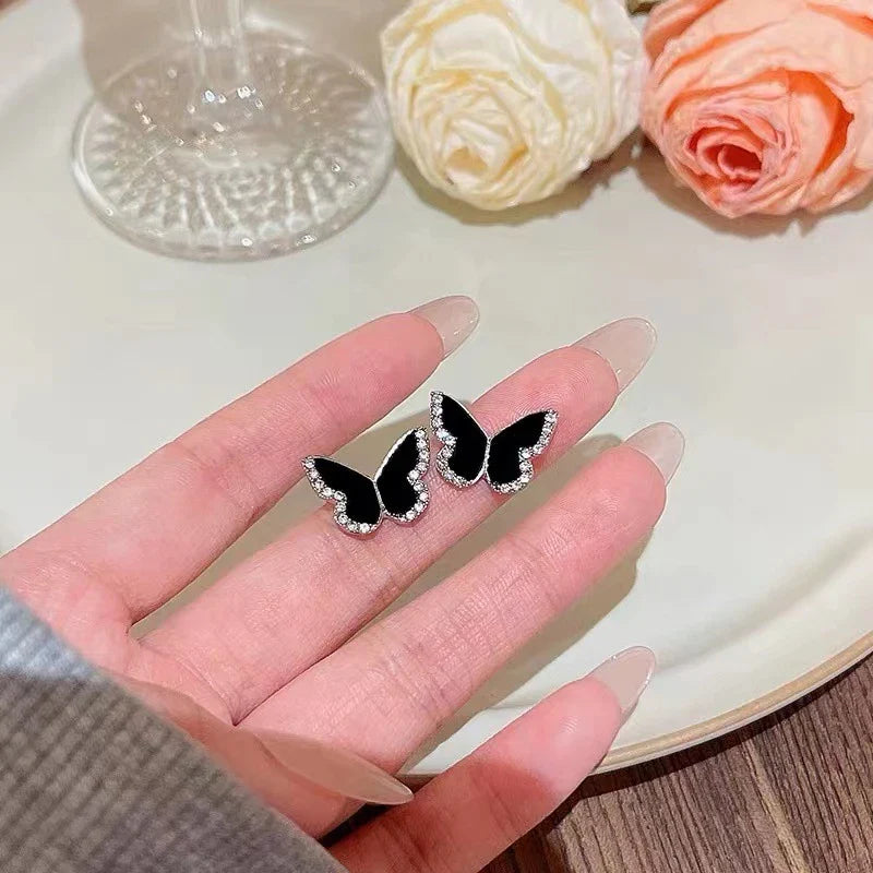 Black Butterfly Earrings